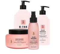 Sacha Care - Coffret De Soins Color Radiance - Shampoing 500 Ml - Masque 500 Ml - B-Tox 1000 Ml - Leave-In 100 Ml -