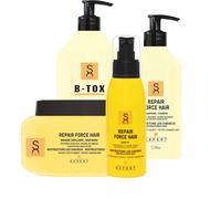 Sacha Care - Coffret De Soins Repair Force Hair - Shampoing 500ml - Masque 500ml - B-Tox 1000ml - Leave-In 100ml -