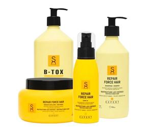 Sacha Care - Coffret de Soins Repair Force Hair - Shampoing - Masque - B-Tox - Leave-In