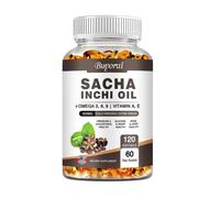Sacha Inchi Oil + Oméga 3, 6, 9 + Vitamines A, E (120 capsules) Complément alimentaire, système immunitaire, cœur, cholestérol