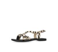 SACHA Sandales à lanières beige / noir, Taille 40