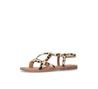 SACHA Tongs beige / noisette / noir, Taille 38