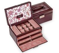 SACHER Coffret à Bijoux Elly/florage/Bordeaux/Handmade in Germany