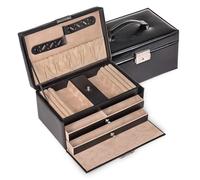 SACHER Coffret à Bijoux Eva/New Classic/Noir, Cuir/Handmade in Germany