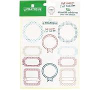 LE PRATIQUE Sachet 10x3 étiquettes adhésives assorties pour conserves