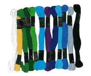 Sachet 12 echevettes - 7m fils Mers du sud - Bracelets bresiliens Bleu G