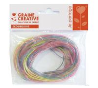 Graine créative – Sachet 12 fils scoubidous effet perle sans phtalat Rouge G