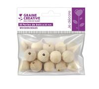 Sachet 18 Perles De Bois Ø 20 Mm