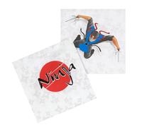 Sachet 20 Serviettes Ninja Manga en papier 33x33cm