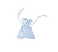 SACHET 4 BOURSES VELOURS BLEU 8X10CM
