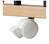 Sachet 4 roulettes pivotantes avec frein pour lit Blanc Beige G