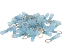 Sachet 50 cosses a oeil thermoretractable bleue pour fil 15 a 25mm² m8 - 272050