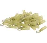 Sachet 50 cosses a oeil thermoretractable jaune pour fil 4 a 6mm² m6 - 272150