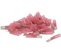 Sachet 50 cosses plates males thermoretractables rouge - 272850