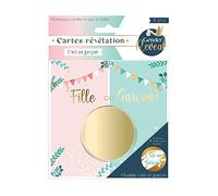 Sachet 6 cartes à gratter Révélation (Gender Reveal) modèle C'est un garçon