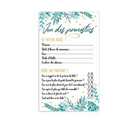 Sachet 6 Feuilles Jeu des pronostics Baby Shower