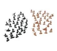 Sachet 60 petits soldats 3,5cm Beige
