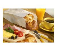 Sachet à soufflet en papier, blanc