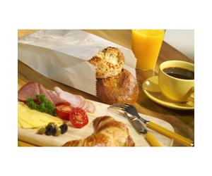 Sachet à soufflet en papier, blanc