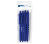 Sachet Avec Accroche 4 Stylos P1 Touch Bleu