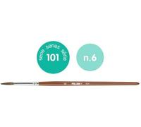 Sachet avec Crochet Pinceau Scolaire Rond série 101 n°6 Milan®