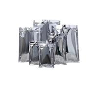 sachet bonbon 100Pcs Flat Glossy Silver Aluminum Foil Ziplock Pouches Perfect For Tea Snacks Spices Coffee Storage Reusable Packaging Bags(100Pcs,9x14cm)