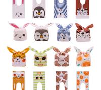 Sachet Bonbon ,40 Pcs Sacs Pour Anniversaire Enfant ,Forme D'oreille Lapin Animaux ,Pour Fête Chocolate Candy Biscuits Savon Serre-Câbles D'étanchéité