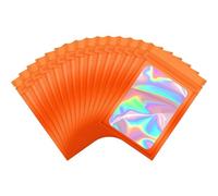 sachet bonbon Bags Color Plastic Pouch For DIY Jewelry Retail Storage Zip Lock Bag(Orange,50pcs 9x12cm)