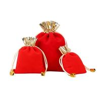 sachet bonbon Red Golden Christmas12x15cm Multi Size Wedding Small Package Drawstring Pouches(10x12cm,10 pcs)
