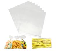 Sachet Bonbon Transparent 100 Pcs pour Anniversaire - Petit Format en Plastique