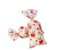 sachet bonbon Valentine's Day Love Bunny Candy With Golden Silk Strip Romantic Chocolate Chip Cookie Snack Bags Wedding