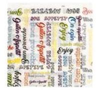 Sachet burger en papier ingraissable blanc "enjoy" 2 côtés ouvert 14 x 14 cm 500 unités Betik 1