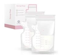 Sachet Conservation Lait Maternel de 120 Pcs, 250ml / 8oz Sac Congelation Lait Maternel avec Bec Verseur Poche Lait Maternel Sans BPA Double Glissière de Sécurité