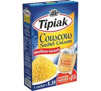Sachet cuisson Couscous Bio 5x100g TIPIAK | Prêt en 5 min | Mettez en lumière la tradition et la praticité - Le Lot De 4