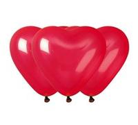 Sachet De 10 Ballons Coeur Rouge 25cm - Rouge Jaune G
