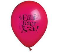 Sachet De 10 Ballons Multicolores ''Faut Fêter Ça'' multicolores G