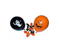 Cesar Ballons Halloween P'TIT CLOWN 10330 - Lot de 10 Ø23 cm Fantôme & Citrouille Orange/Noir