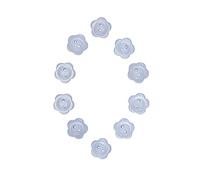 Sachet de 10 boutons fantaisie ronds forme fleur blanc 15mm