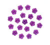 Sachet de 10 boutons fantaisie ronds forme fleur violet 15mm