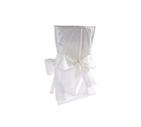 Santex Housse de Chaise 2931 – Sachet de 10 non tissé avec nœud Blanc