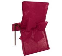 Sachet De 10 Housses De Chaise Non Tisse Avec Noeud Diff. Coloris - Bordeaux bordeaux G