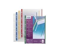 Sachet de 10 pochettes perforées a4 bords colorés jaune elba modling 100206875