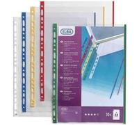 Sachet de 10 pochettes perforées a4 bords colorés jaune elba modling 100206875 G