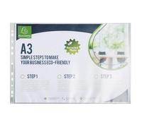 Sachet de 10 pochettes perforées PP recyclé Forever 9/100e - A3 - Translucide