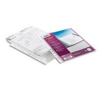 Sachet de 10 pochettes-plan sans rabat en polypro 20/100. Format A4, 11 trous G