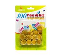 Sachet De 100 Pions Magnetiques De Loto Jaune