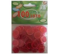 SACHET DE 100 PIONS MAGNETIQUES DE LOTO ROUGE