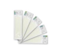 Sachet de 100 serre-câbles utilitaires blancs, de 2,5 x 150 mm. Fabriqués en 100% nylon 66, ils sont durables et parfaits pour sécuriser les câbles et organiser les espaces.