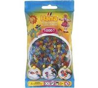 Sachet de 1000 perles a repasser hama midi couleurs assorties transparentes - loisirs creatifs - 207-53 multicolore G