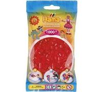 Hama Perles à repasser Midi – sachet env. 1000 perles Rouge transparent – loisirs créatifs